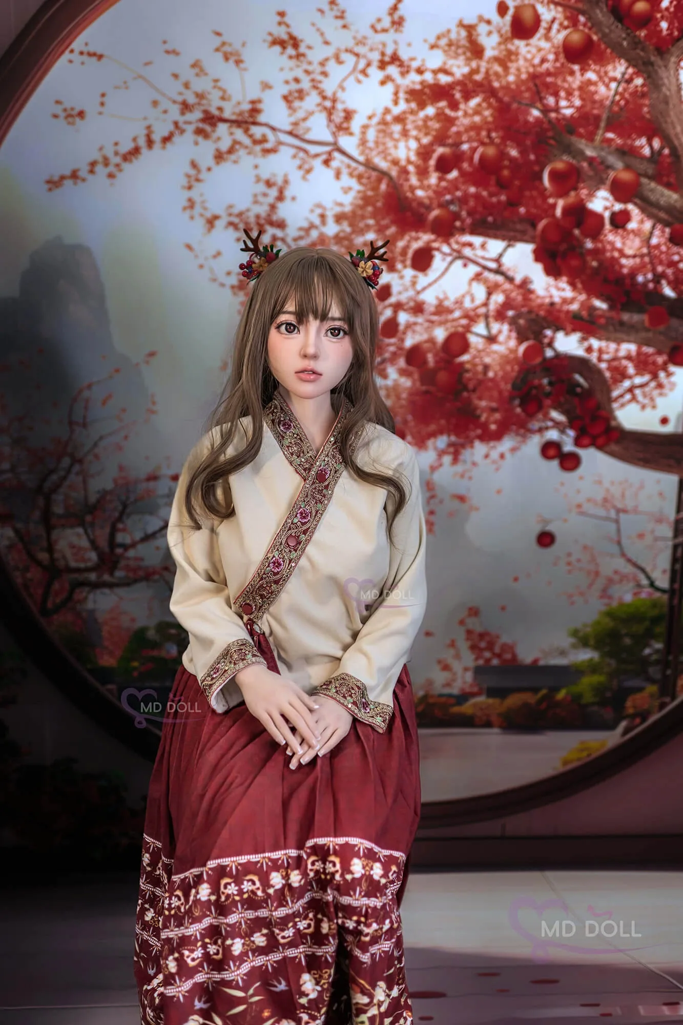 Silicone Sex Doll Brunette Gaia 4ft 11' (150 cm)/ E-Cup - MD DOLL view 4
