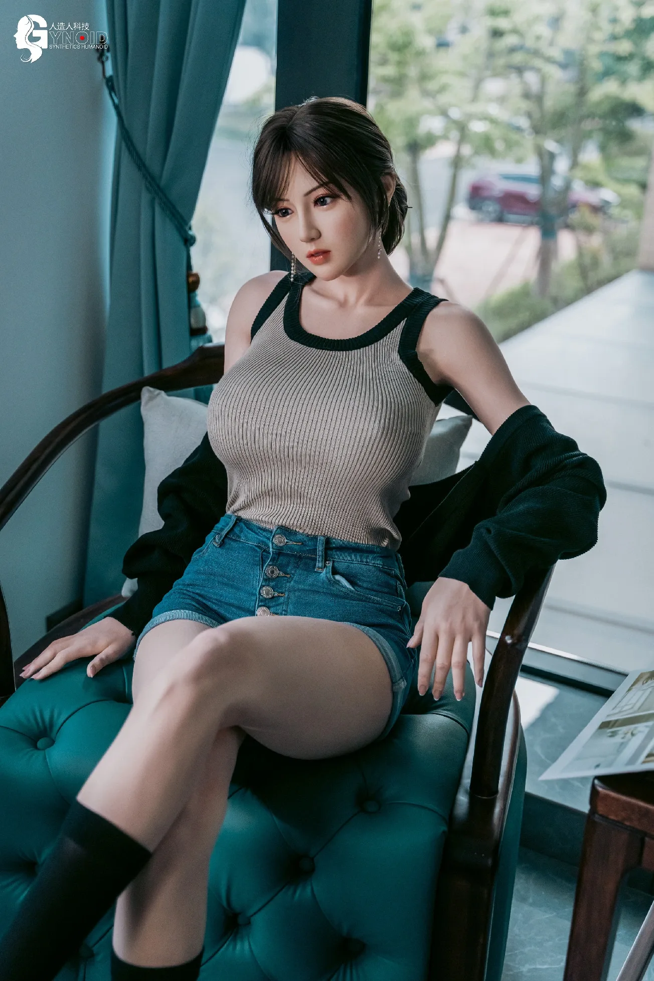 Silicone Sex Doll Brunette Novalie 5ft 6' (168 cm)/ D-Cup - Gynoid view 5