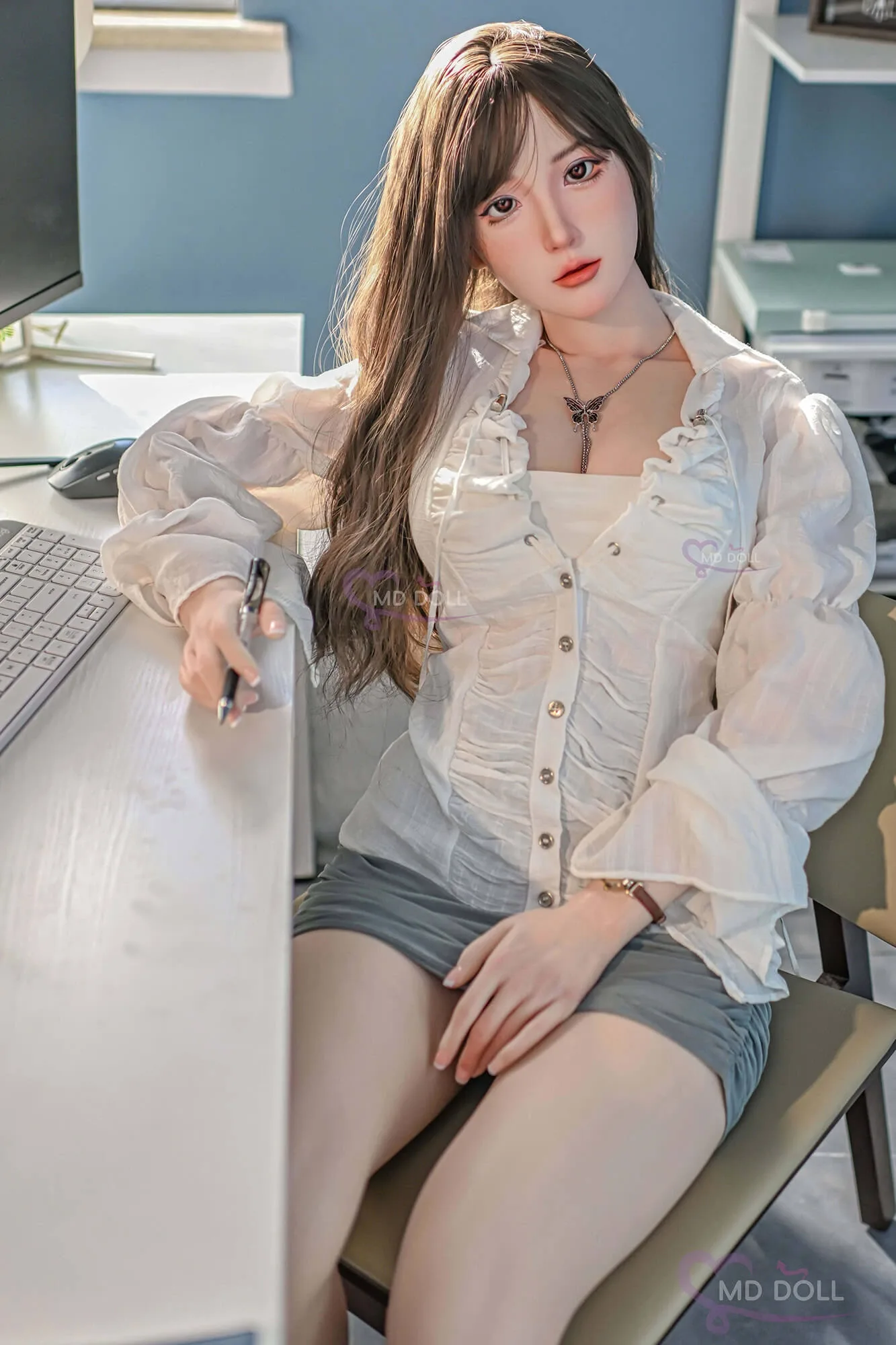 Real Sex Doll Brunette Khloe 5ft 5' (166 cm)/ D-Cup - MD DOLL view 3