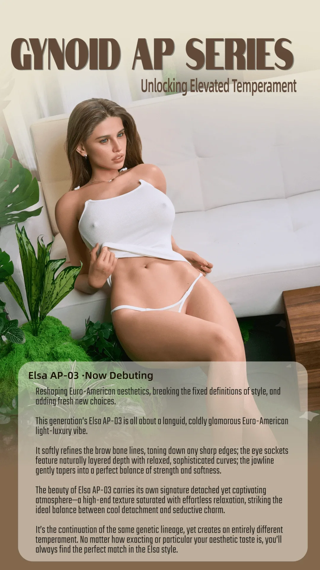 Sex Doll Seductive Giselle 5ft 4' (164 cm)/ E-Cup - Gynoid view 6
