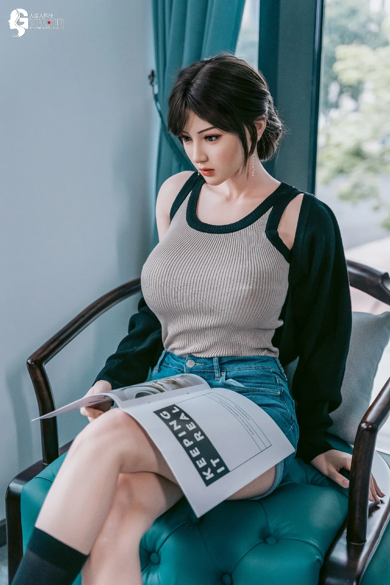 Silicone Sex Doll Brunette Novalie 5ft 6' (168 cm)/ D-Cup - Gynoid view 3