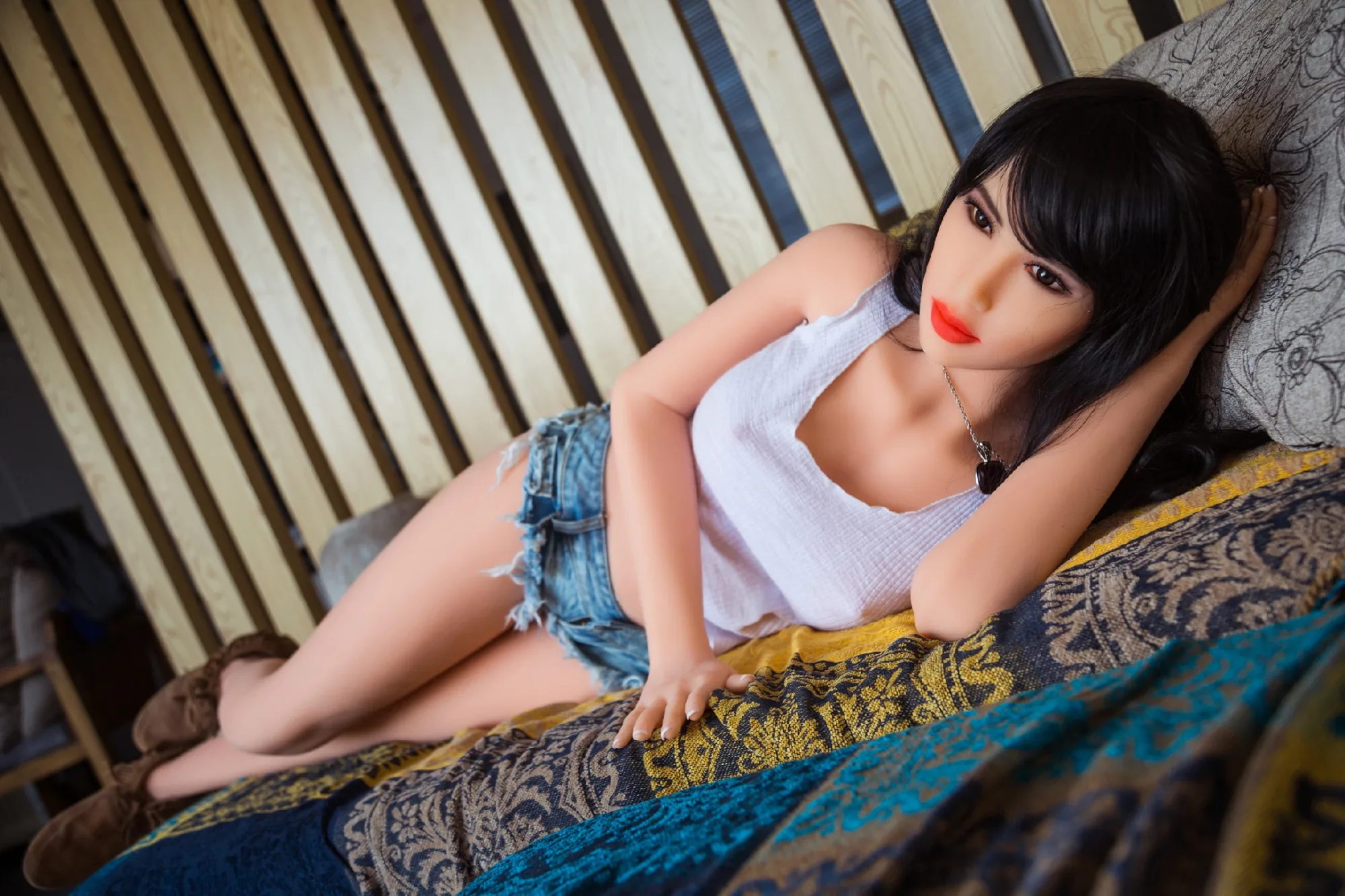Sex Doll Black-haired Simone 5ft 4' (163 cm)/ E-Cup - AS Doll view 3