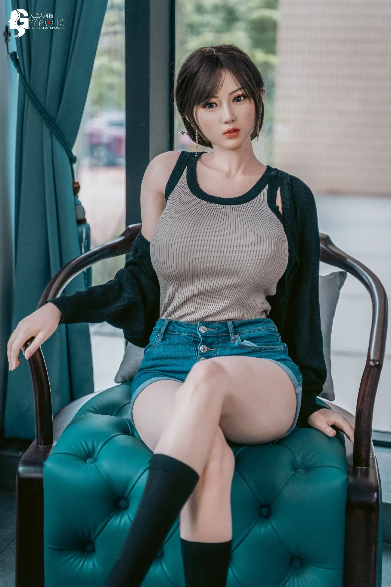 Silicone Sex Doll Brunette Novalie 5ft 6' (168 cm)/ D-Cup - Gynoid view 2