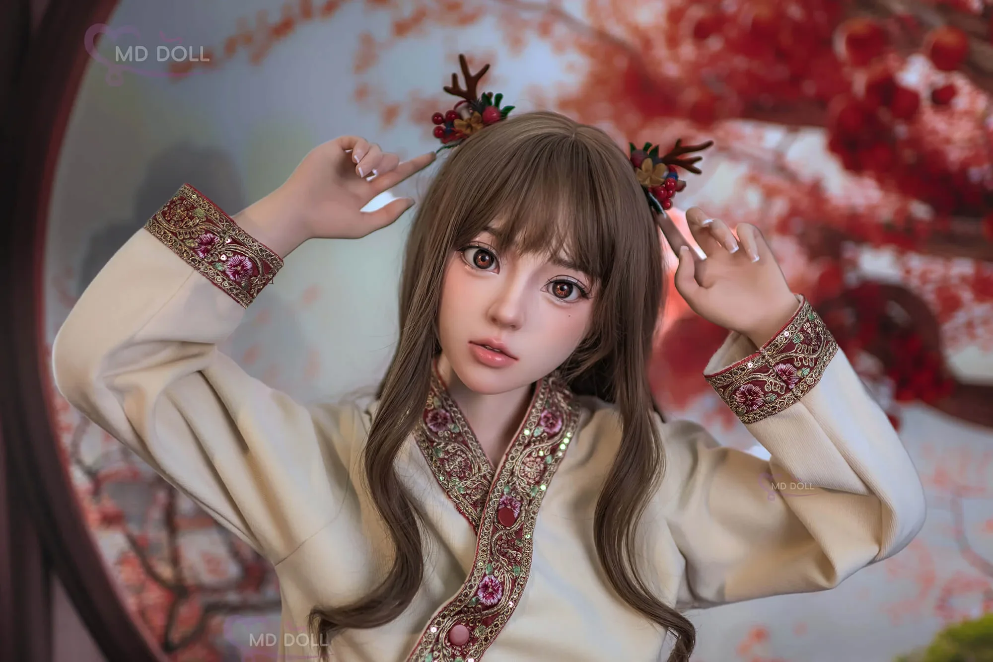 Silicone Sex Doll Brunette Gaia 4ft 11' (150 cm)/ E-Cup - MD DOLL view 5