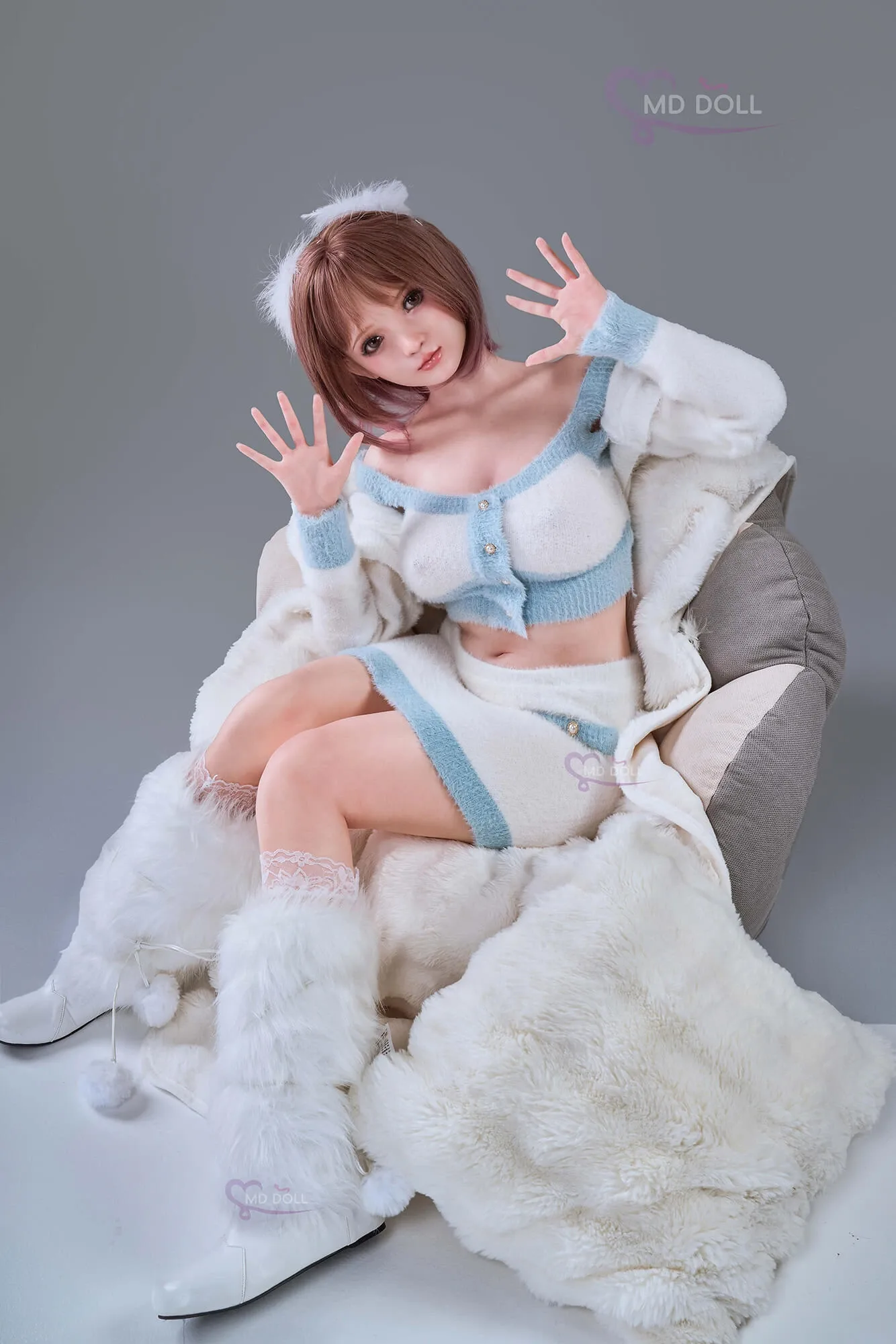 Silicone Sex Doll Asian Girl Liliane 4ft 11' (150 cm)/ E-Cup - MD DOLL view 4