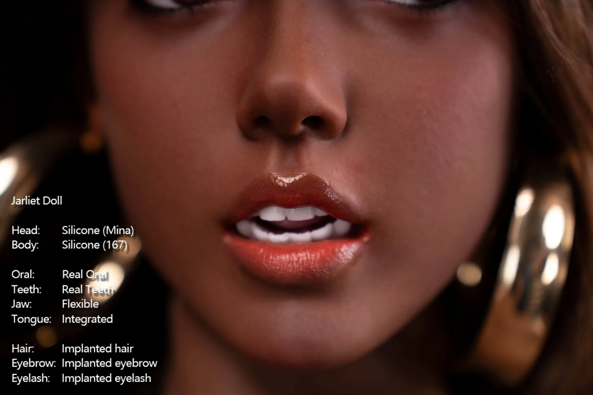 Realistic Sex Doll Black Shayna 5ft 5' (167 cm)/ B-Cup - Jarliet view 3