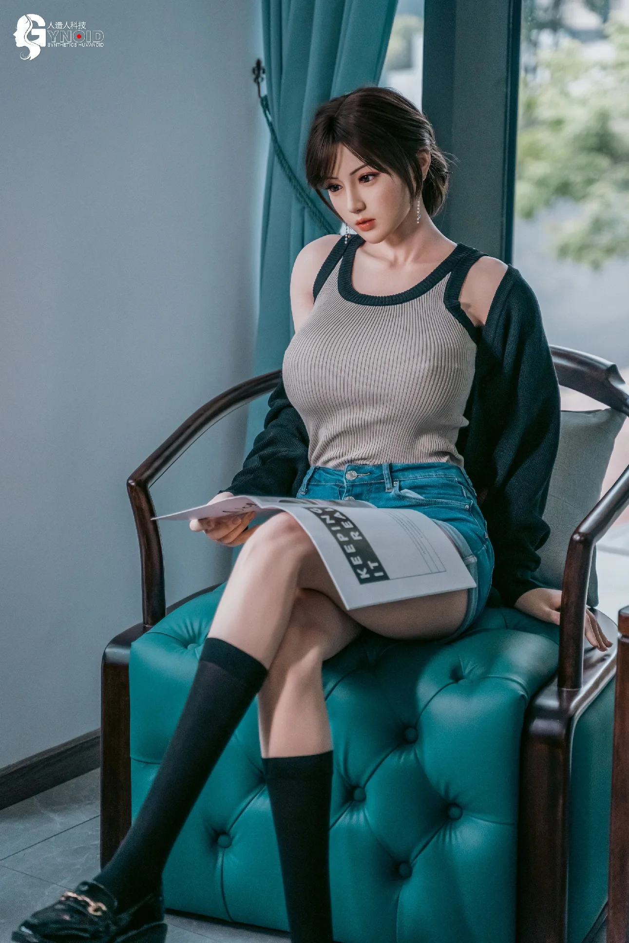 Silicone Sex Doll Brunette Novalie 5ft 6' (168 cm)/ D-Cup - Gynoid view 4
