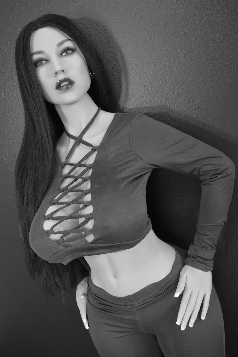 Real Sex Doll Black-haired Cymone 4ft 11' (152 cm)/ H-Cup - WM doll view 3