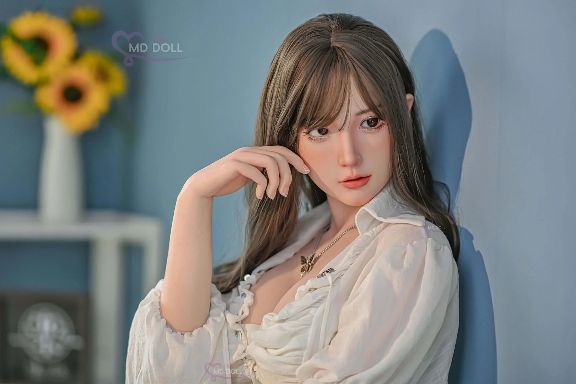 Real Sex Doll Brunette Khloe 5ft 5' (166 cm)/ D-Cup - MD DOLL view 4